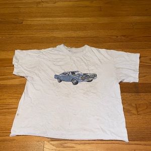 Brandy melville/ j galt blue car cropped tshirt